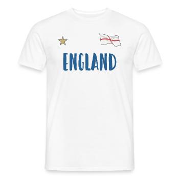 England Fußball Trikot Englische Flagge - Männer T-Shirt - Weiß - Vorne - AI Model Male 178 dark (178cm)