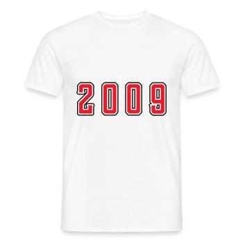 Anniversaire 2009 - T-shirt homme - blanc - Devant - AI Model Male 178 dark (178cm)