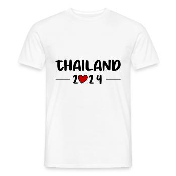 Thailand 2024 Herz Reise - Männer T-Shirt - Weiß - Vorne - AI Model Male 178 dark (178cm)