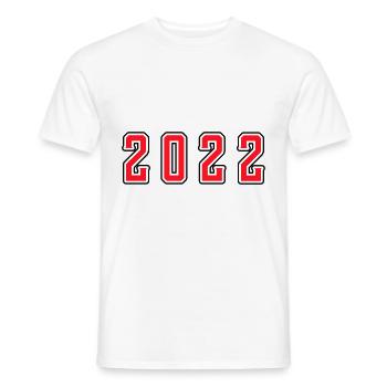 2022 year birthday - Men's T-Shirt - white - Front - AI Model Male 178 dark (178cm)
