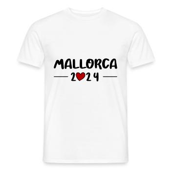 Mallorca 2024 Heart Trip - Men's T-Shirt - white - Front - AI Model Male 178 dark (178cm)