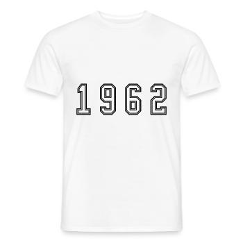 Numéro de l’année 1962 - T-shirt homme - blanc - Devant - AI Model Male 178 dark (178cm)