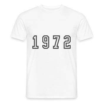 1972 Jahr Zahl - Männer T-Shirt - Weiß - Vorne - AI Model Male 178 dark (178cm)