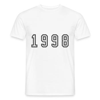 Numéro de l’année 1998 - T-shirt homme - blanc - Devant - AI Model Male 178 dark (178cm)