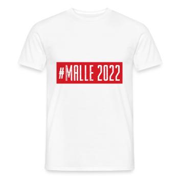 Malle 2022 - Men's T-Shirt - white - Front - AI Model Male 178 dark (178cm)