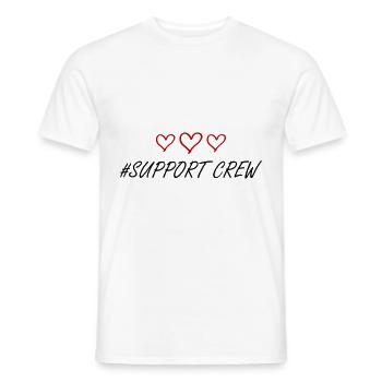 Soutenir l’équipage Heart Love - T-shirt homme - blanc - Devant - AI Model Male 178 dark (178cm)