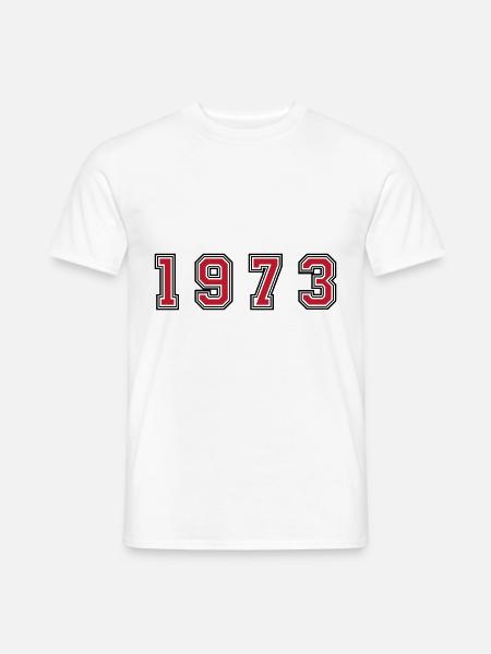 1973 year number - Men's T-Shirt - white