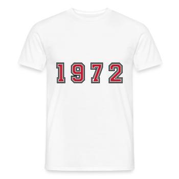 1972 Jahr Zahl - Männer T-Shirt - Weiß - Vorne - AI Model Male 178 dark (178cm)