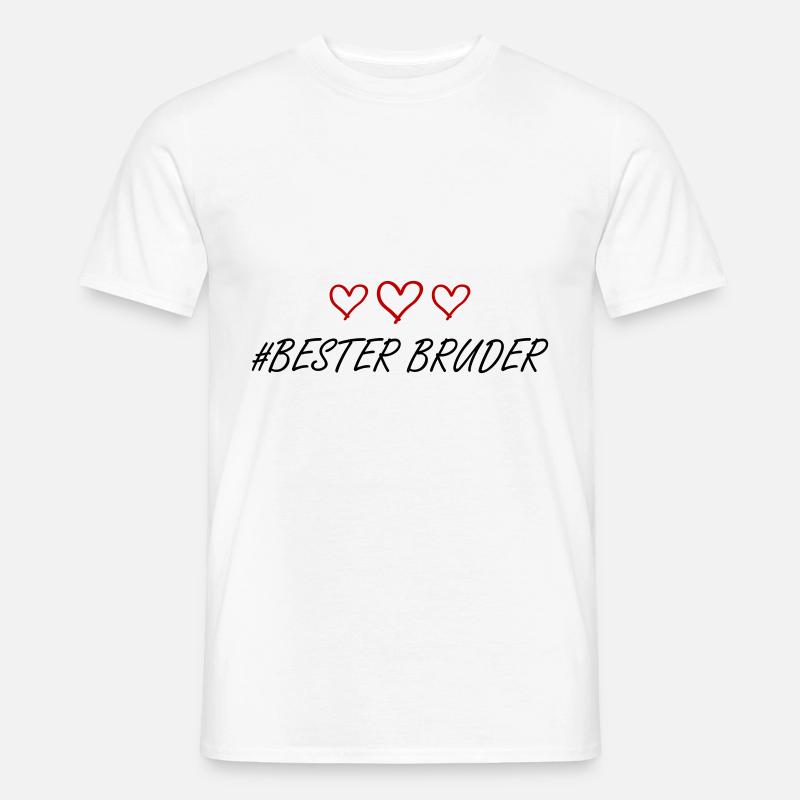 Bester Bruder Herz Liebe - Männer T-Shirt - Weiß