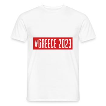 Greece 2023 - Männer T-Shirt - Weiß - Vorne - AI Model Male 178 dark (178cm)