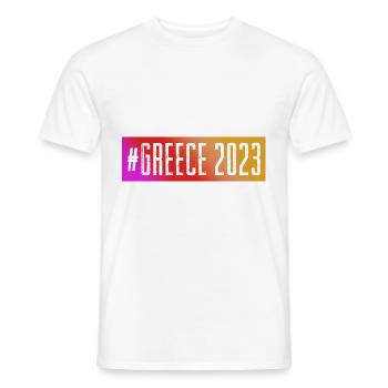 Greece 2023 - Männer T-Shirt - Weiß - Vorne - AI Model Male 178 dark (178cm)