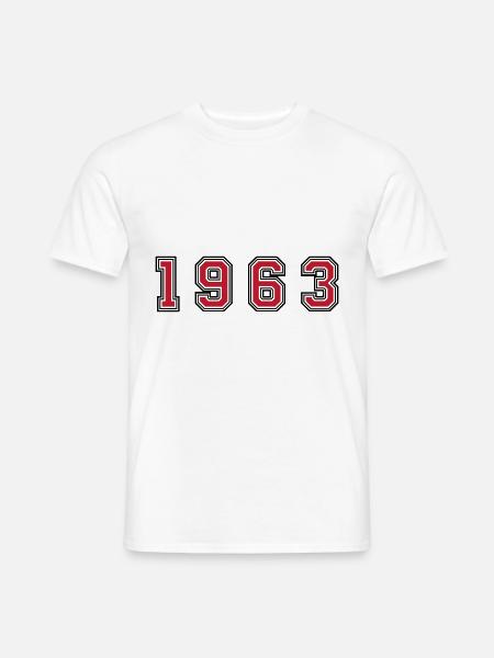 1963 year number - Men's T-Shirt - white