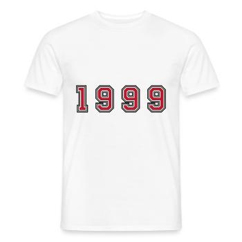 Numéro de l’année 1999 - T-shirt homme - blanc - Devant - AI Model Male 178 dark (178cm)