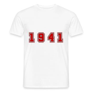 1941 Jahr Zahl - Männer T-Shirt - Weiß - Vorne - AI Model Male 178 dark (178cm)