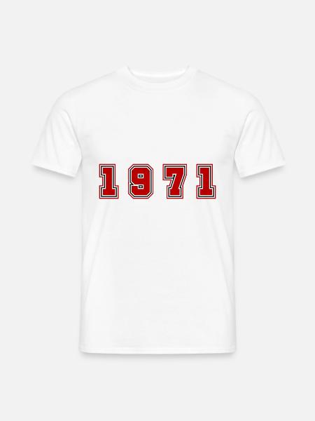1971 Year Number - Men's T-Shirt - white