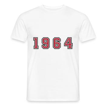 Numéro de l’année 1964 - T-shirt homme - blanc - Devant - AI Model Male 178 dark (178cm)