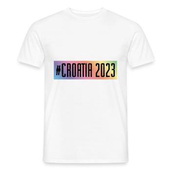 Croatia 2023 - Men's T-Shirt - white - Front - AI Model Male 178 dark (178cm)
