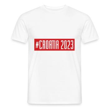 Croatia 2023 - Männer T-Shirt - Weiß - Vorne - AI Model Male 178 dark (178cm)