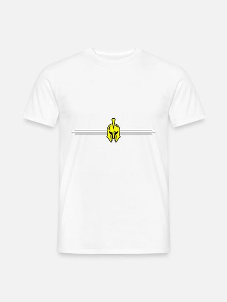 Spartan Helmet Logo - Men's T-Shirt - white