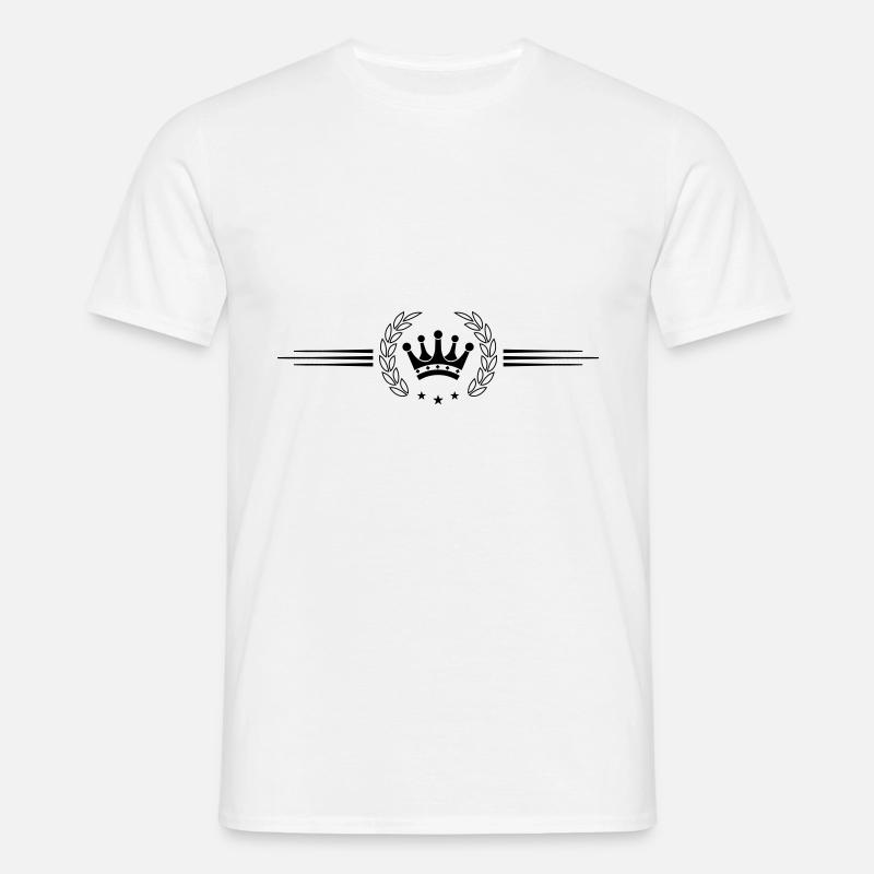 Krone Kranz - Männer T-Shirt - Weiß