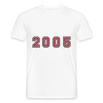 2005 Jahr Zahl - Männer T-Shirt - Weiß - Vorne - AI Model Male 178 dark (178cm)