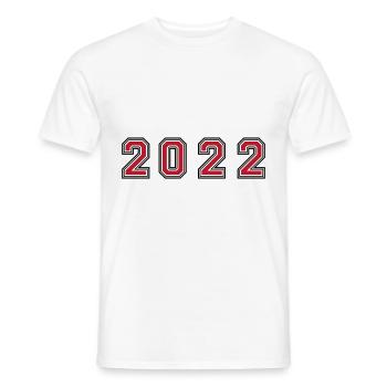 2022 Jahr Zahl - Männer T-Shirt - Weiß - Vorne - AI Model Male 178 dark (178cm)