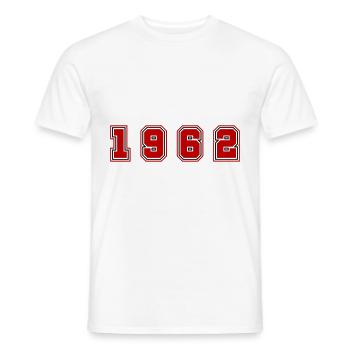 Numéro de l’année 1962 - T-shirt homme - blanc - Devant - AI Model Male 178 dark (178cm)