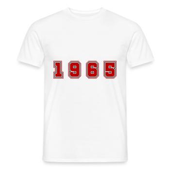 1965 Year Number - Men's T-Shirt - white - Front - AI Model Male 178 dark (178cm)