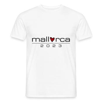 Majorque 2023 Coeur - T-shirt homme - blanc - Devant - AI Model Male 178 dark (178cm)