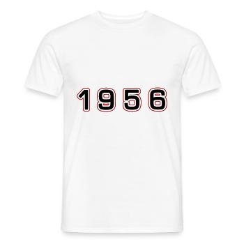 1956 Year Number - Men's T-Shirt - white - Front - AI Model Male 178 dark (178cm)