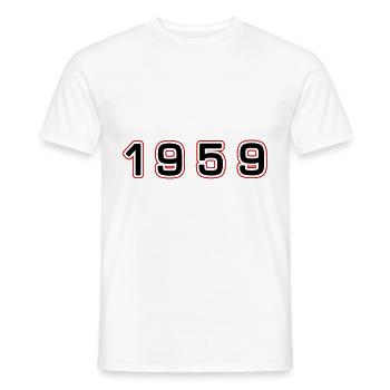 1959 Year Number - Men's T-Shirt - white - Front - AI Model Male 178 dark (178cm)