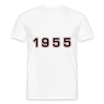 Numéro de l’année 1955 - T-shirt homme - blanc - Devant - AI Model Male 178 dark (178cm)