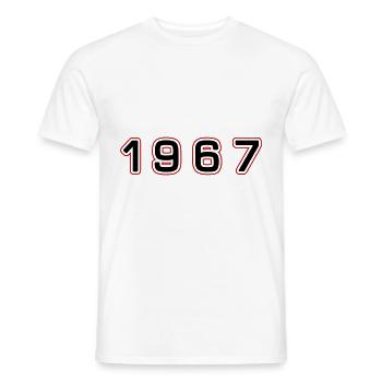 1967 Year Number - Men's T-Shirt - white - Front - AI Model Male 178 dark (178cm)