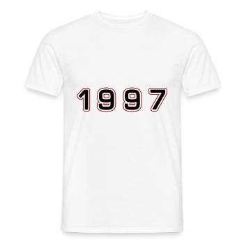 1997 Jahr Zahl - Männer T-Shirt - Weiß - Vorne - AI Model Male 178 dark (178cm)
