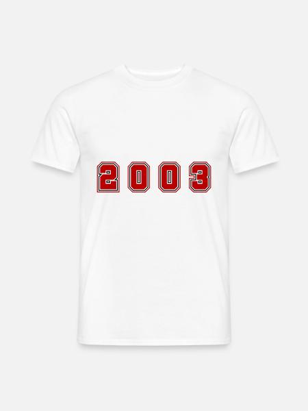 2003 Year Number - Men's T-Shirt - white