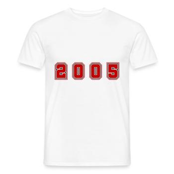 2005 Jahr Zahl - Männer T-Shirt - Weiß - Vorne - AI Model Male 178 dark (178cm)