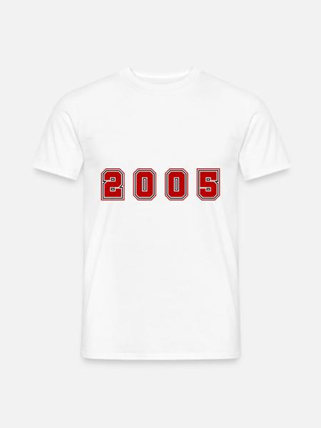2005 Year Number - Men's T-Shirt - white