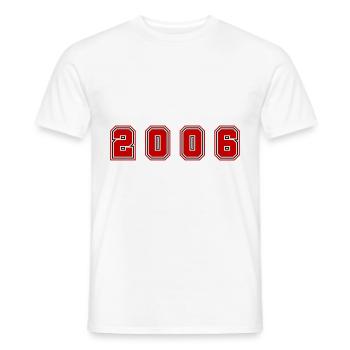 2006 Year Number - Men's T-Shirt - white - Front - AI Model Male 178 dark (178cm)