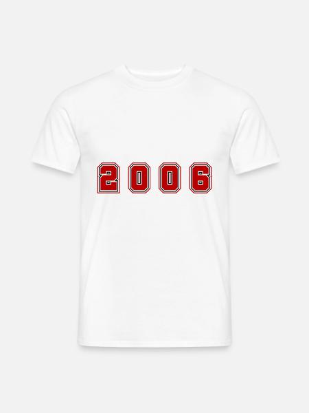 2006 Year Number - Men's T-Shirt - white