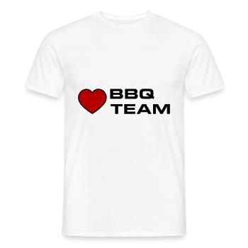 BBQ Grill Team Herz - Männer T-Shirt - Weiß - Vorne - AI Model Male 178 dark (178cm)