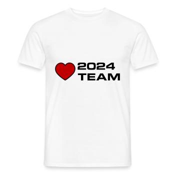 Équipe 2024 - T-shirt homme - blanc - Devant - AI Model Male 178 dark (178cm)