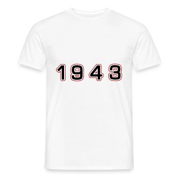 1943 Jahr Zahl - Männer T-Shirt - Weiß - Vorne - AI Model Male 178 dark (178cm)