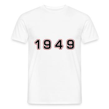 1949 Year Number - Men's T-Shirt - white - Front - AI Model Male 178 dark (178cm)