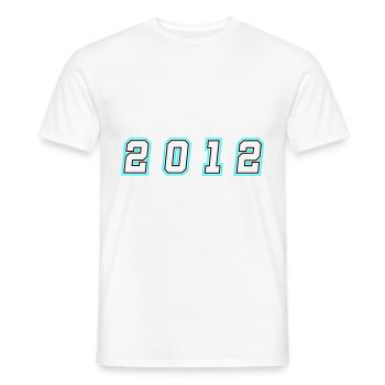 Numéro de l’année 2012 - T-shirt homme - blanc - Devant - AI Model Male 178 dark (178cm)