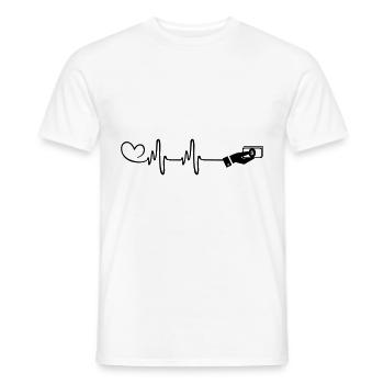 Argent Pulse Cœur - T-shirt homme - blanc - Devant - AI Model Male 178 dark (178cm)