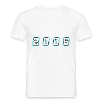 2006 Year Number - Men's T-Shirt - white - Front - AI Model Male 178 dark (178cm)
