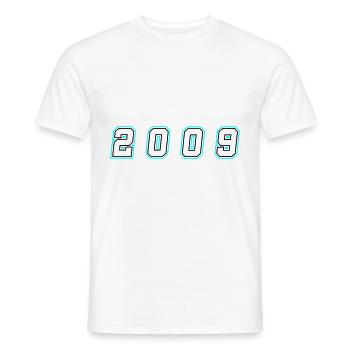 Numéro de l’année 2009 - T-shirt homme - blanc - Devant - AI Model Male 178 dark (178cm)