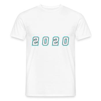 2020 Year Number - Men's T-Shirt - white - Front - AI Model Male 178 dark (178cm)
