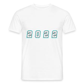 2022 Jahr Zahl - Männer T-Shirt - Weiß - Vorne - AI Model Male 178 dark (178cm)