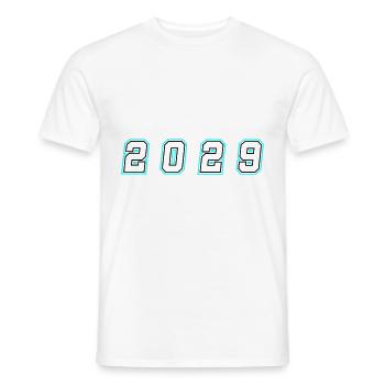 2029 Year Number - Men's T-Shirt - white - Front - AI Model Male 178 dark (178cm)